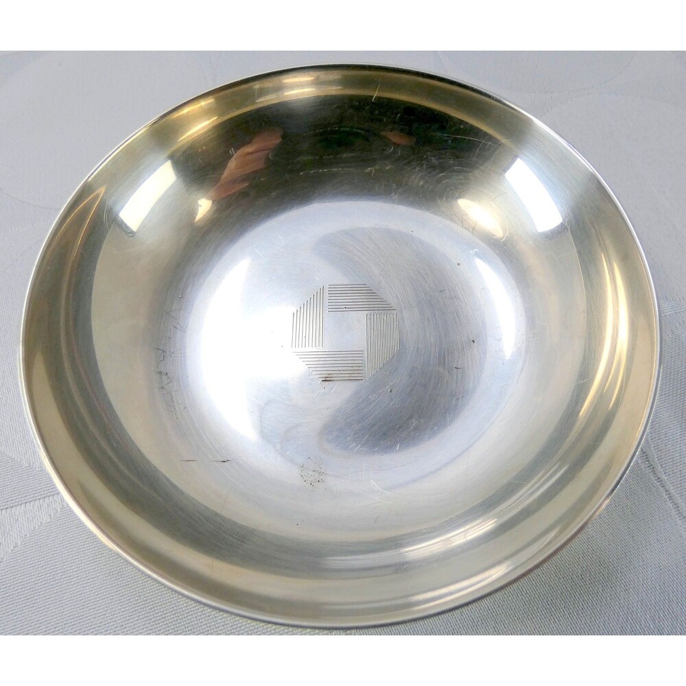 VTG REED & BARTON Bowl Silver Plate 192 4" Chevron?